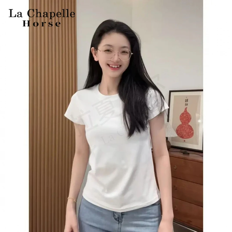 款 莱塞尔棉高弹力短袖舒适不闷夏季冰凉修身显瘦百搭T恤