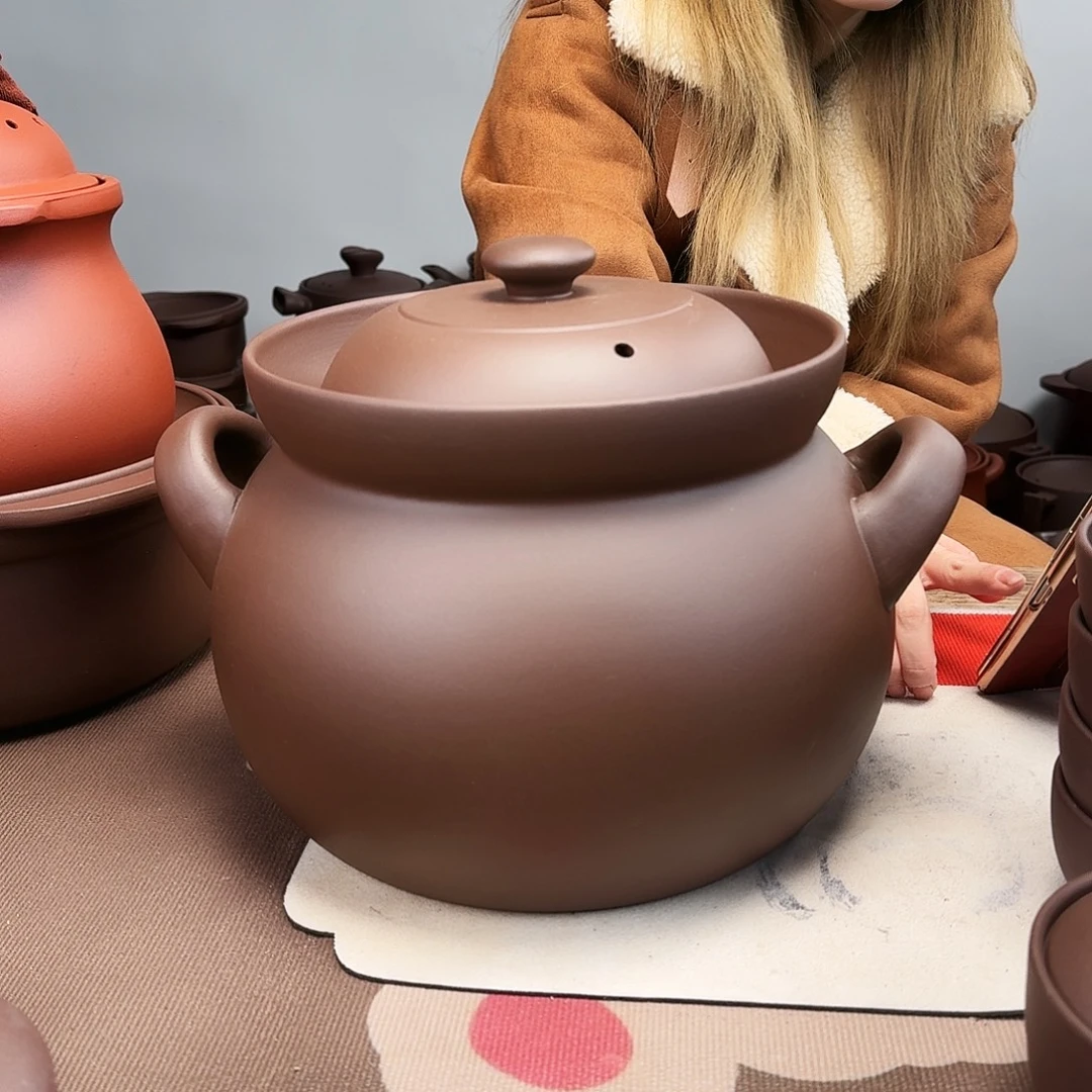 紫砂砂锅8升正品无暇