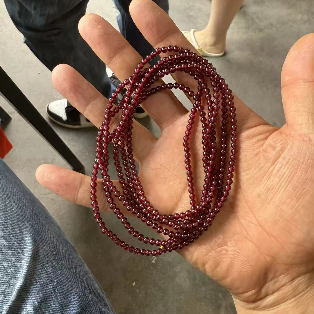 《老猪严选》天然石榴石多圈手串约4m项链多样性发货发其一