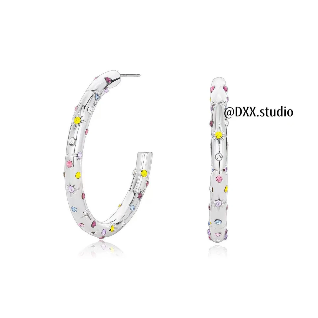 铜合金锆石耳饰 小众设计百搭ins耳饰49036