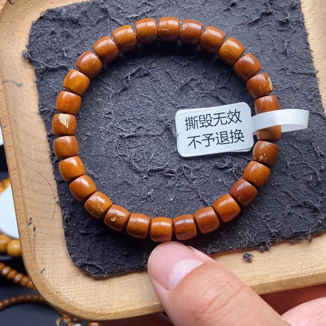 紫金鼠手串8mm实芯直切微花