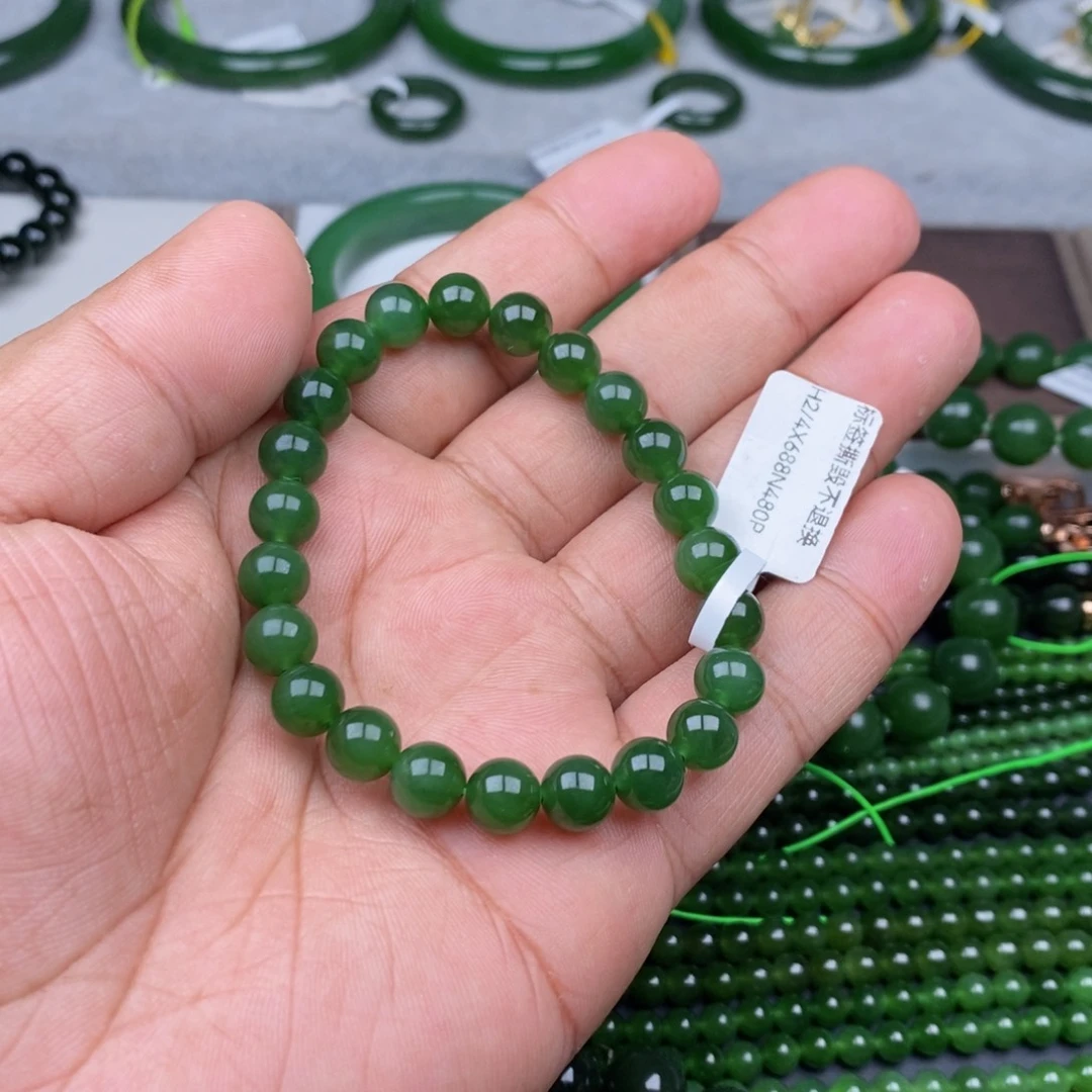 未镶嵌手串和田玉（碧玉）8mm
