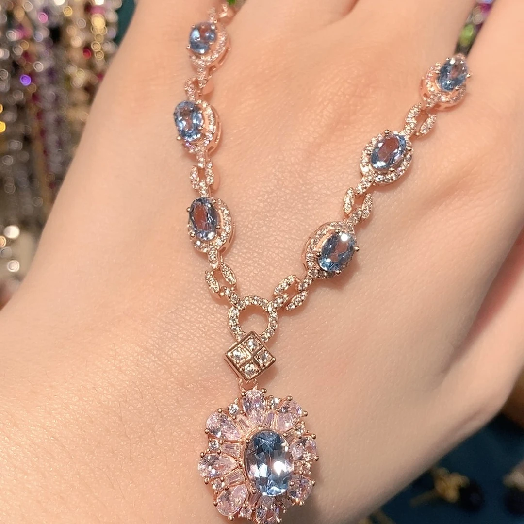 颈饰银S925镶嵌托帕石福利款