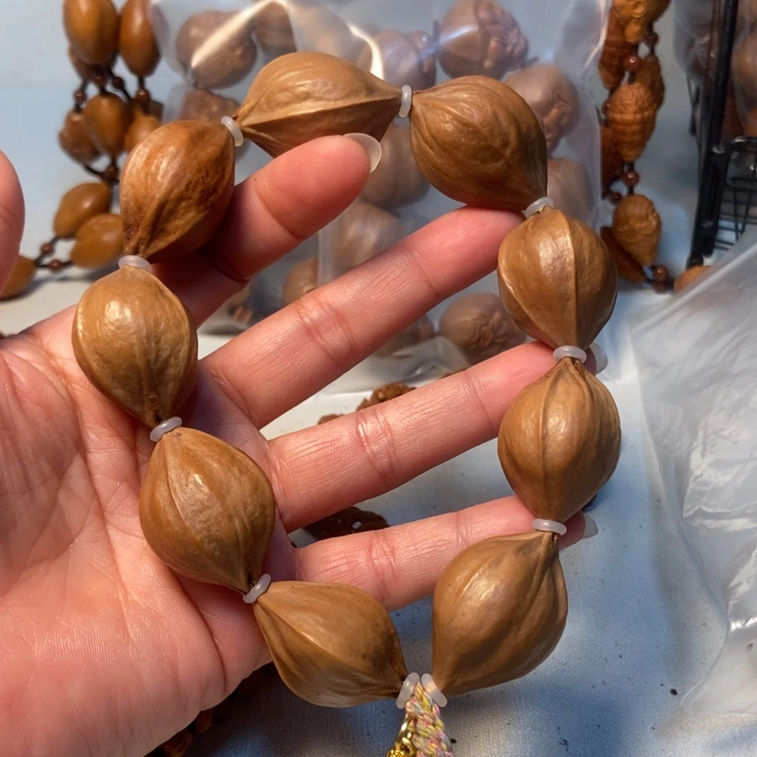 橄榄核手串/手链追*四花素核