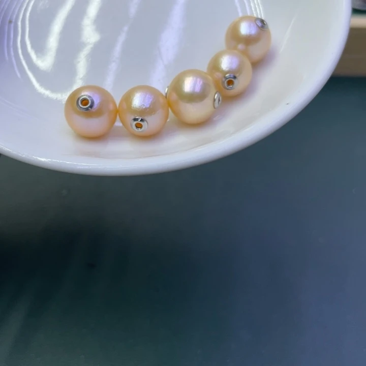 淡水珍珠吊坠(不含链)银S925镶嵌花*