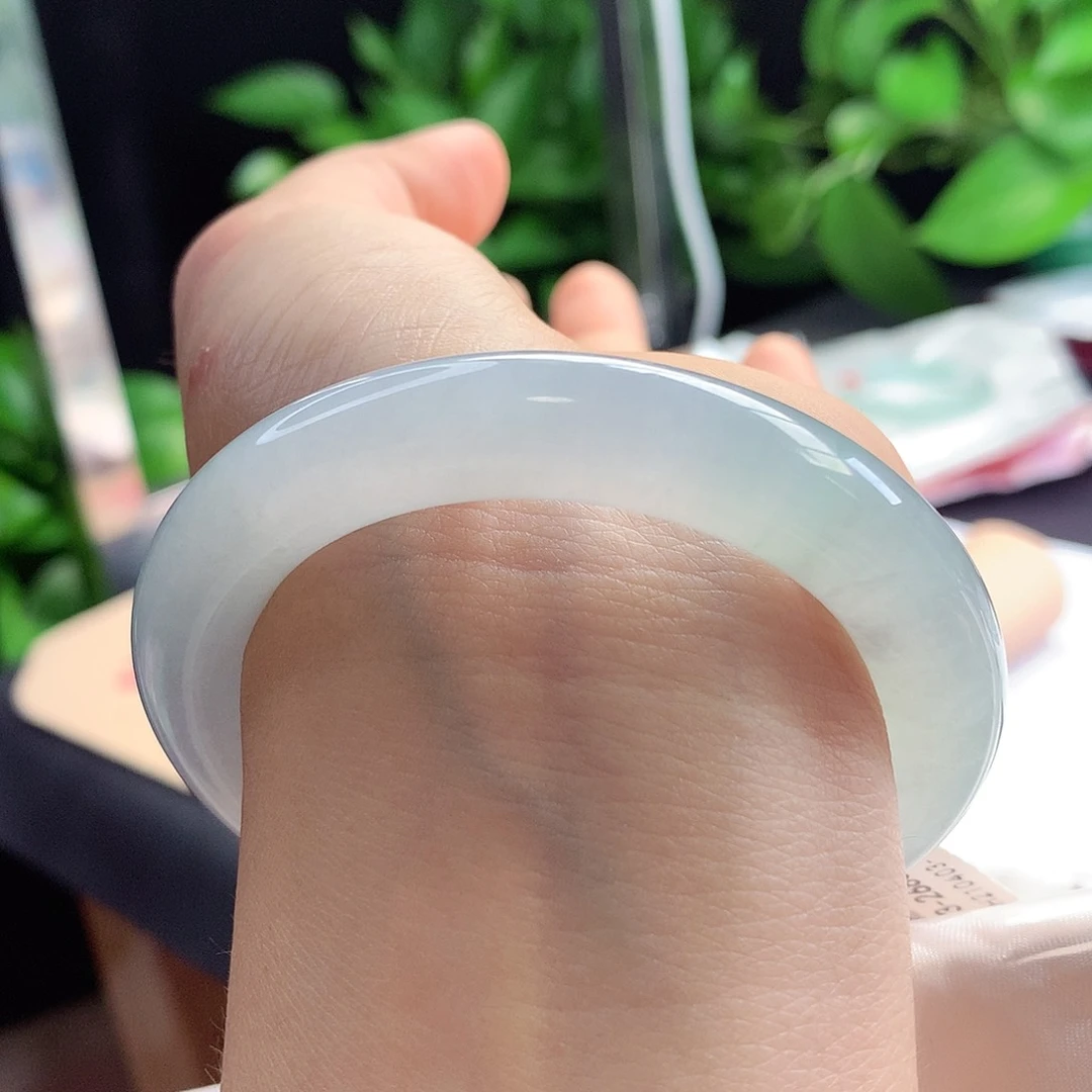 未镶嵌手镯翡翠52-53圈口小胖圆冰晴水小万天花板3号