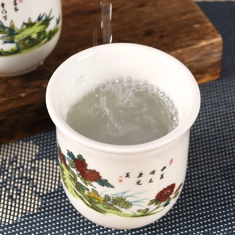 景德镇陶瓷（美人图杯）（四季植物）杯一个（画片随机发）200