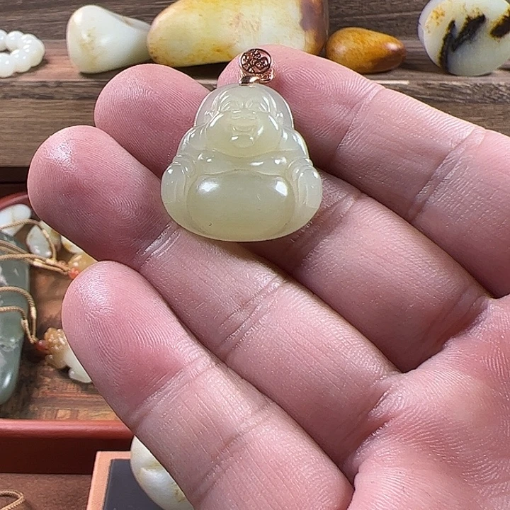 和田玉（糖玉）未镶嵌车挂