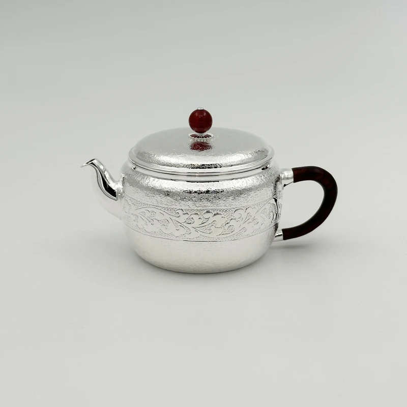 新品手工篆刻汉瓦缠枝莲泡茶壶