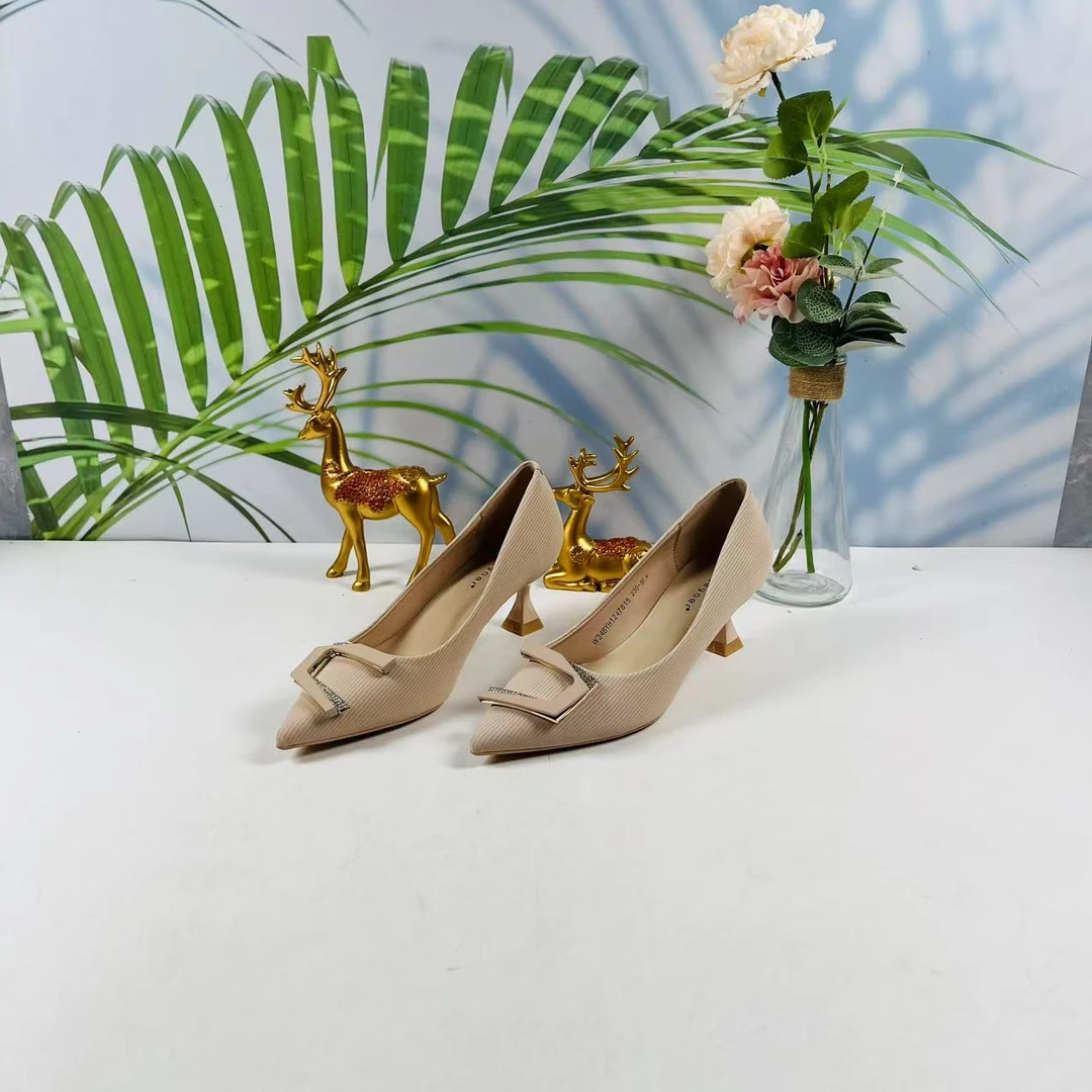 小强家女鞋 芽儿家新款百搭女高跟（Y400-25-1）（N34BYH1247815）