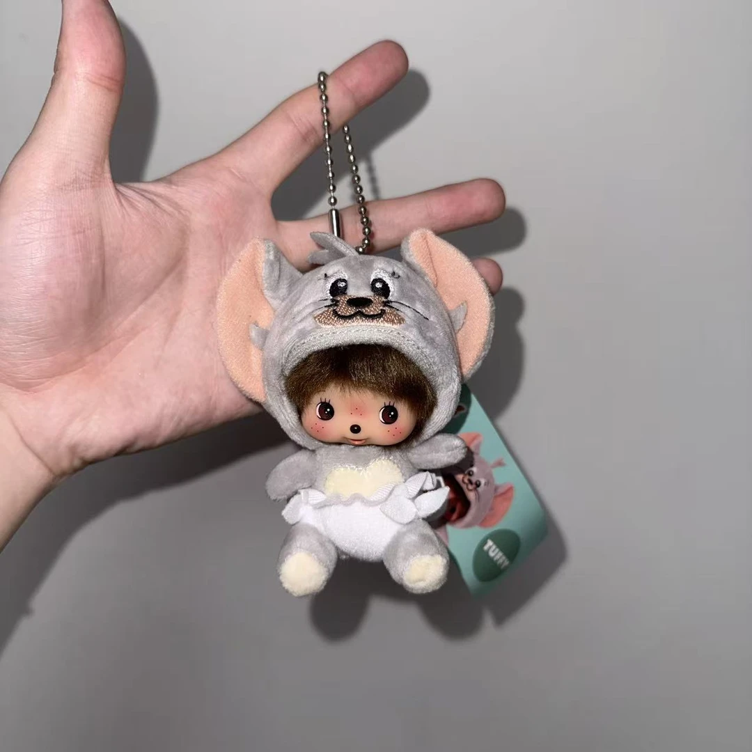 【福冈限定】Monchhichi 猫和老鼠联名 蒙奇奇钥匙扣玩偶