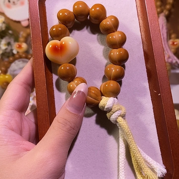 手串猴头核桃手工全品屁桃手持玻璃底
