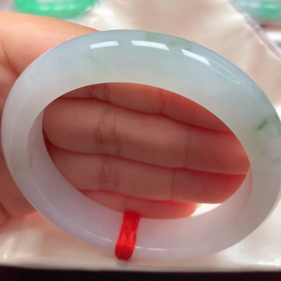 未镶嵌手镯翡翠35冰飘花清爽