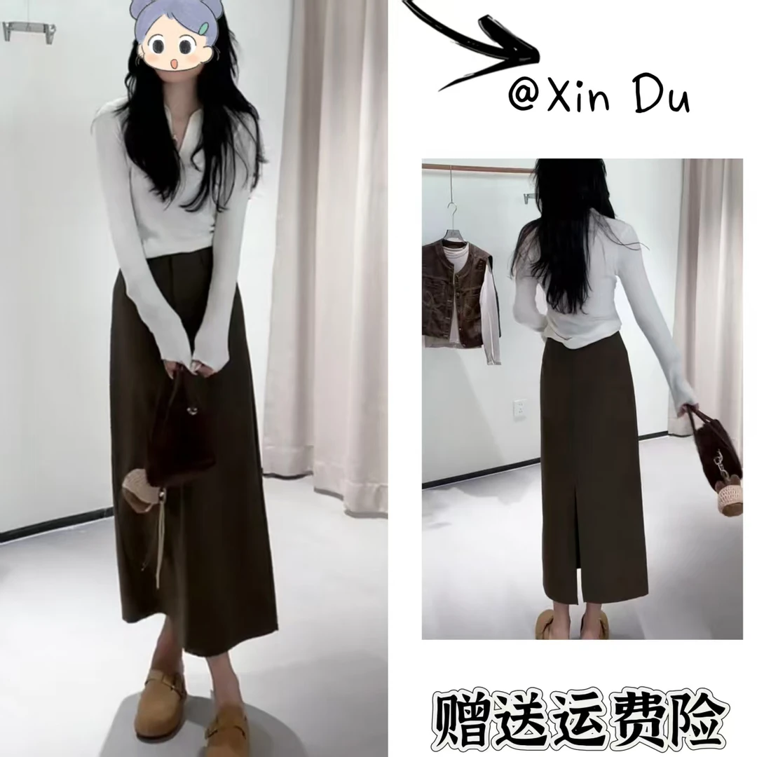 2025秋季新款时尚显瘦气质女士网红洋气两件套百搭款D22378