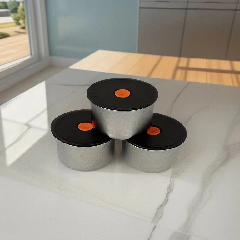 【粉丝福利】调味小盒子迷你保鲜碗调味碗不锈钢厨房金属罐桶（尚）