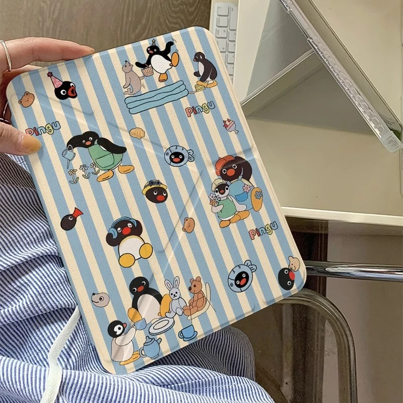 妙品条纹企鹅适用华为MatePad11.5S保护套padair笔槽padpro平板壳