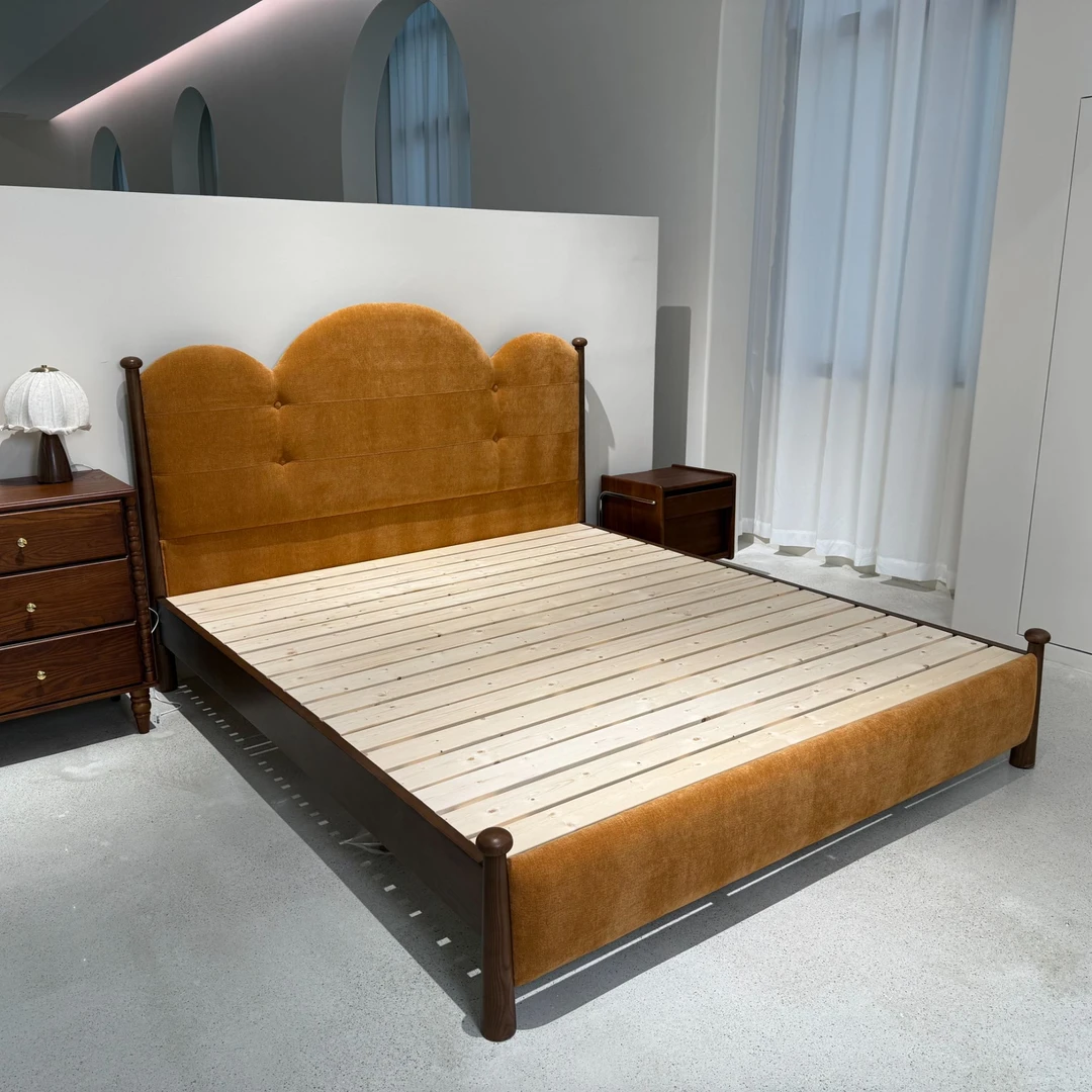 【F9025床·羊羊力荐】意式实木床双人床主卧大床