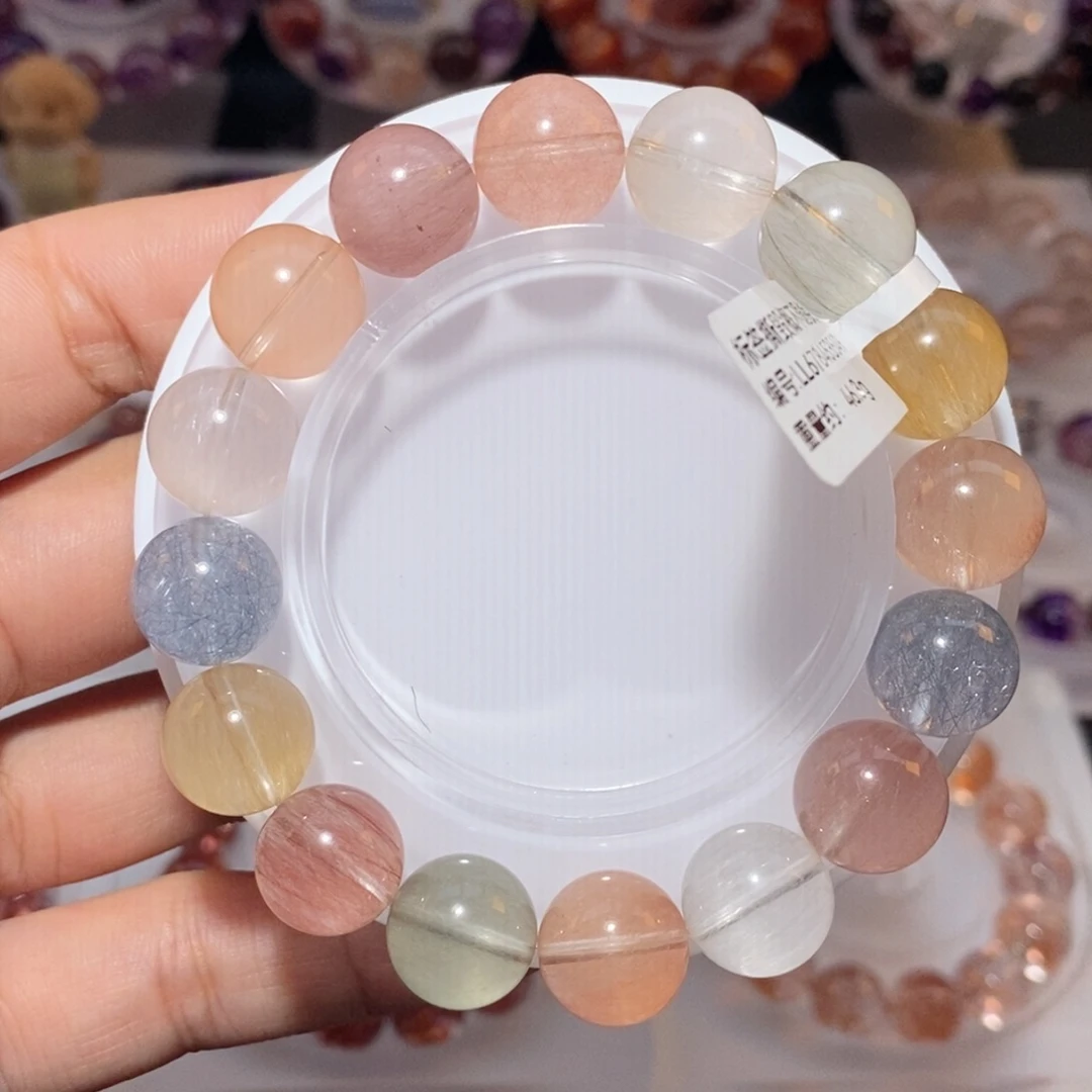 未镶嵌手链水晶彩兔毛手链12.9