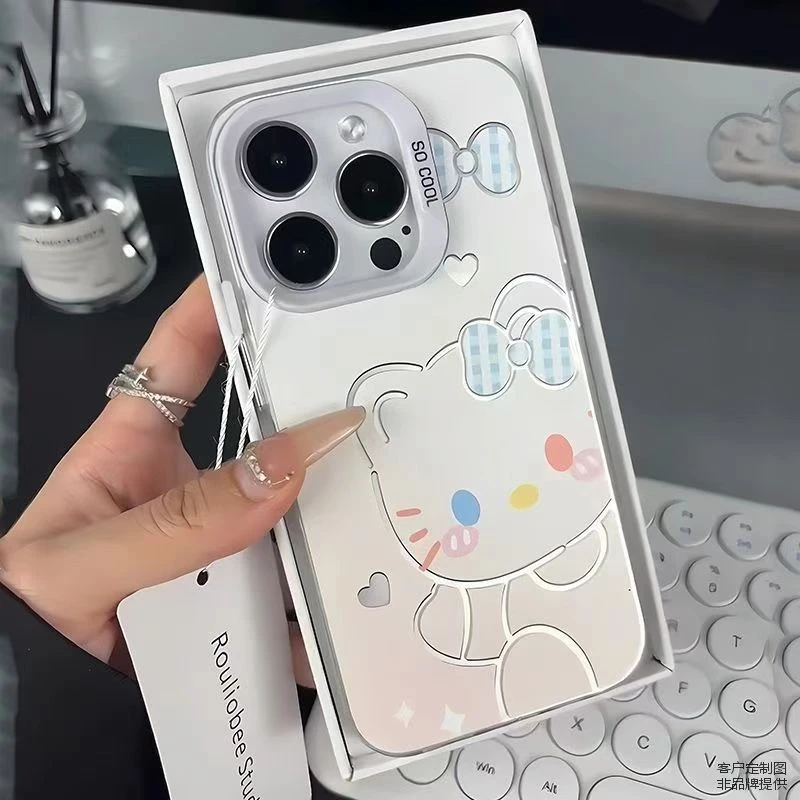 彩银电镀壳KT猫苹果16pro壳iphone15pro新款16promax高级15promax