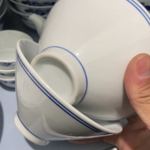 景德镇陶瓷5英寸2个斗笠碗