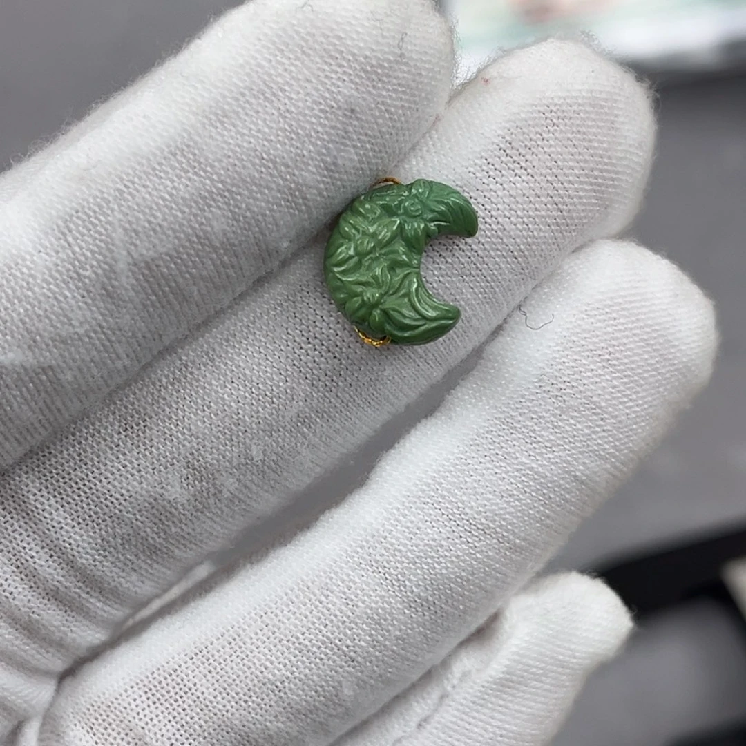 绿松石未镶嵌鸢尾花月亮编号102