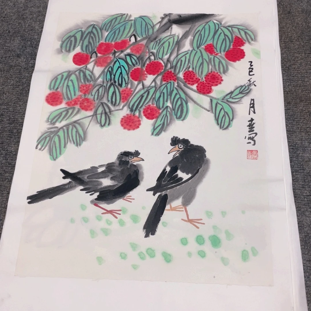 国画1.4平尺纯手绘国画作品