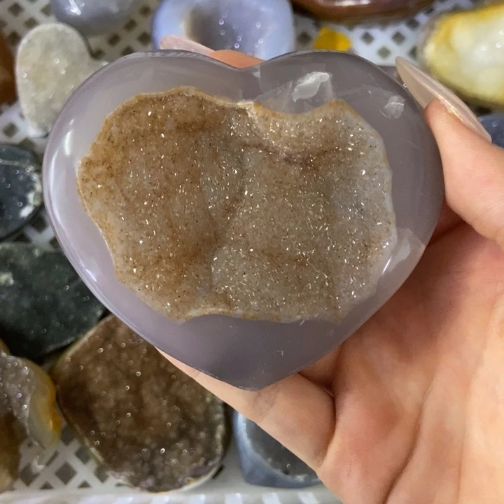 未镶嵌珠宝半成品水晶爱心