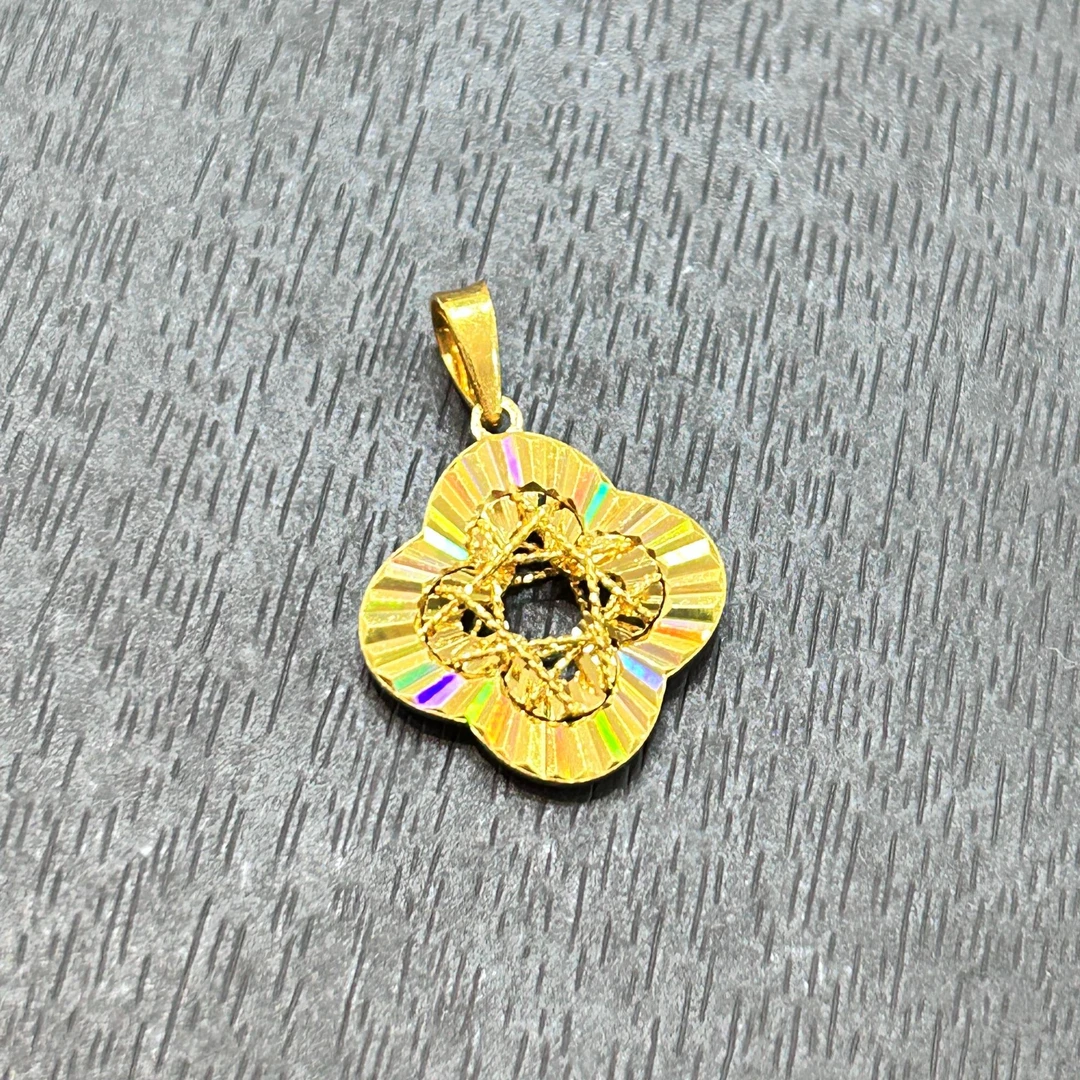 【店长专享】足金999投资金攒黄金七彩四叶草ZBHJD1572克重多退少补