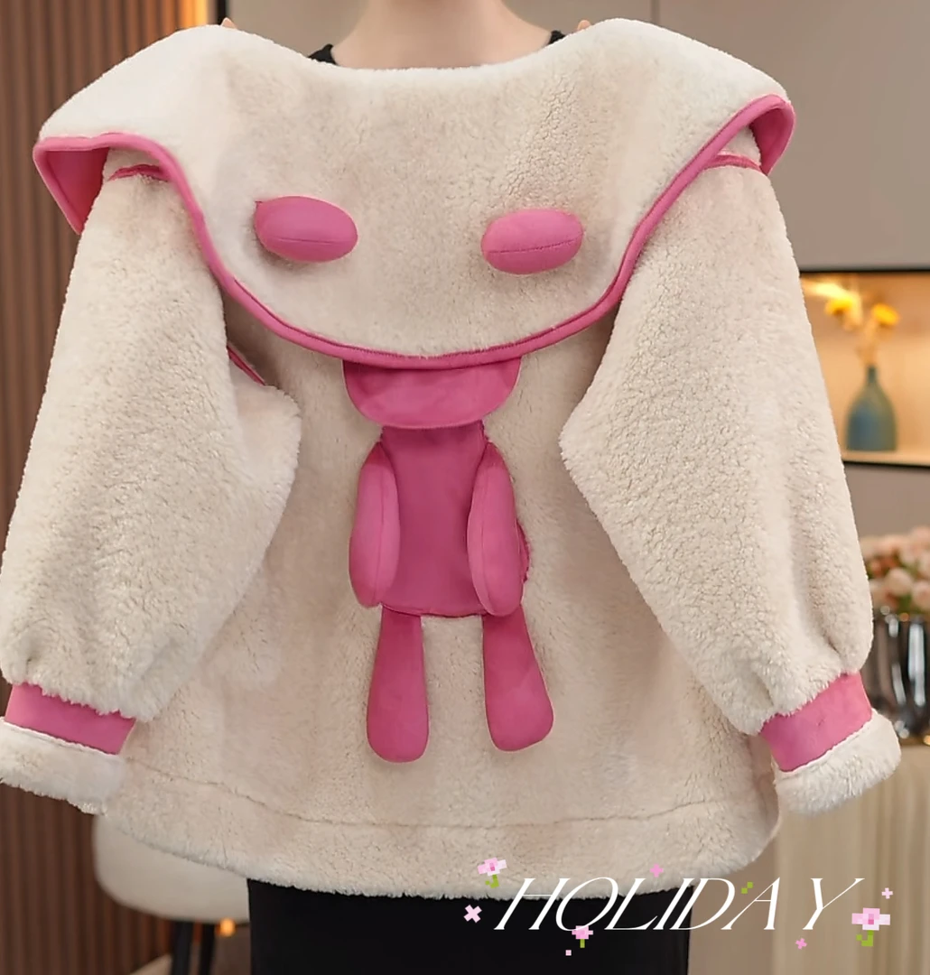 女童外套冬装2025新款中大儿童加厚上衣