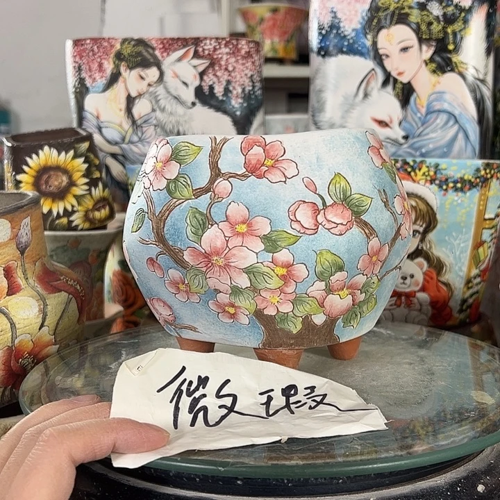 景德镇手绘花盆性价比超高