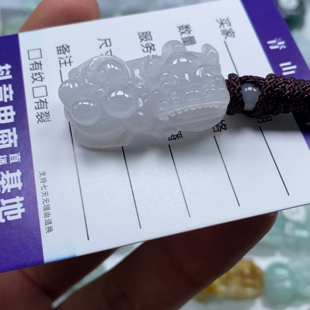 翡翠未镶嵌颈饰多人霸王貔貅吊坠