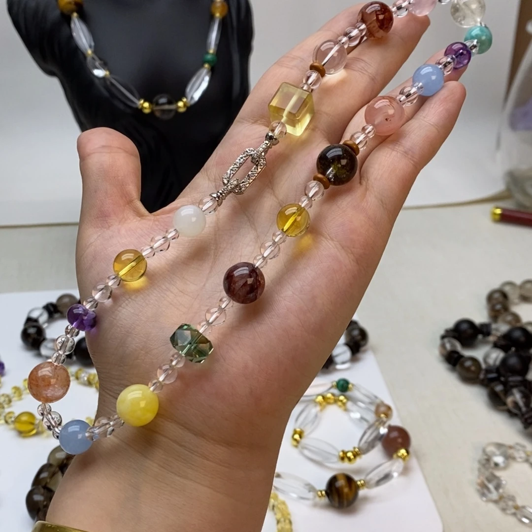 水晶未镶嵌手串项链多宝孤品复刻