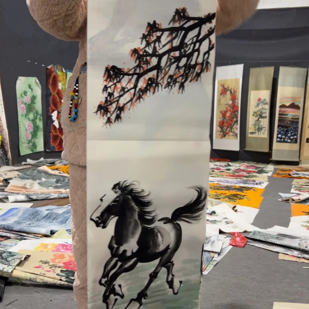 国画羲**里国画作品画心一张