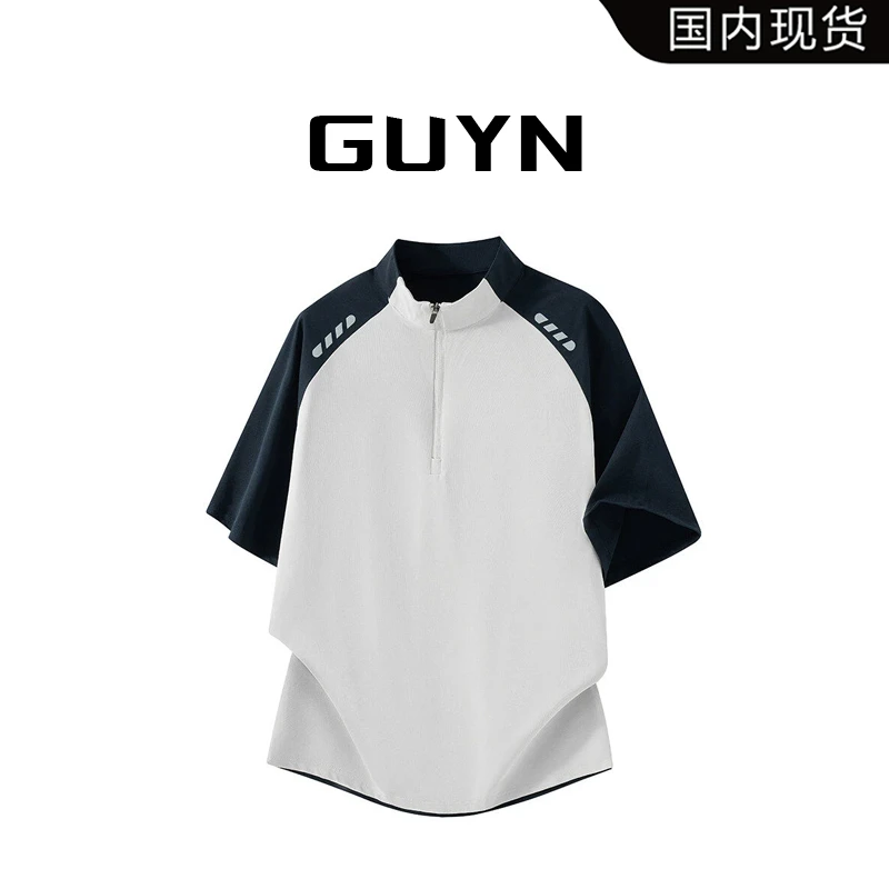 【品牌现货】GUYN夏季POLO衫上衣运动T恤凉感索罗纳速干户外短袖t恤