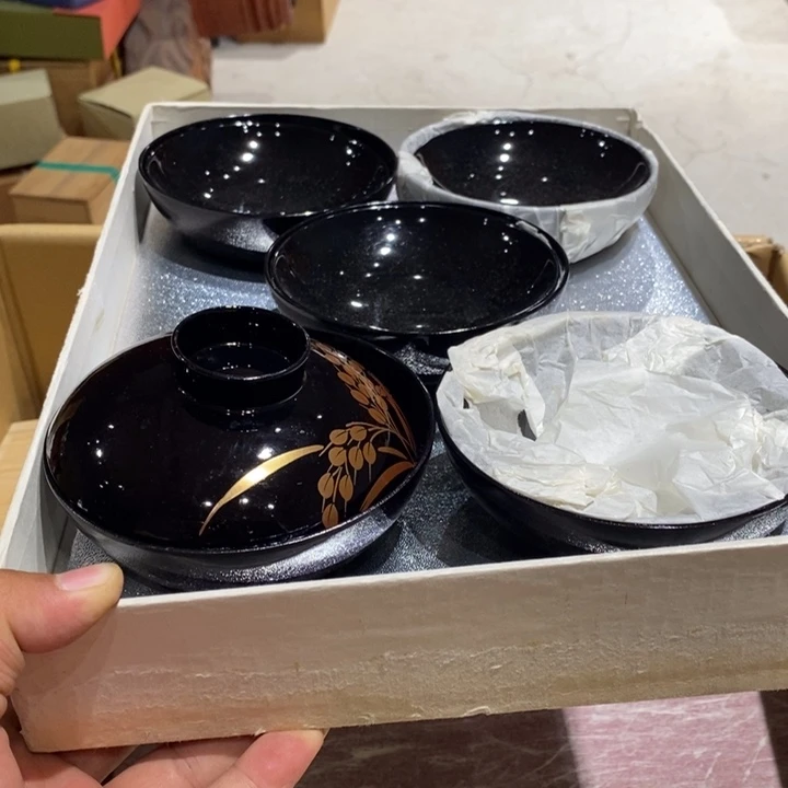 日本实木盖碗大漏