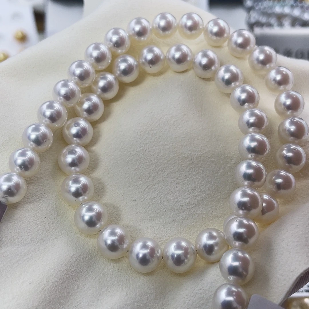 颈饰银S925镶嵌海水珍珠澳白8mm
