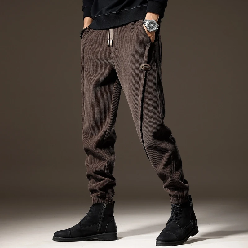 Cebrodz糯亲肤裤子春夏加绒运动直筒时尚百搭条纹夏季休闲裤