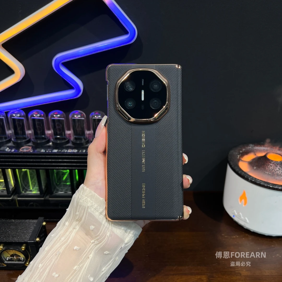 适用于华为matex6手机壳双中轴x6折叠屏保护套真皮典藏版新款后壳