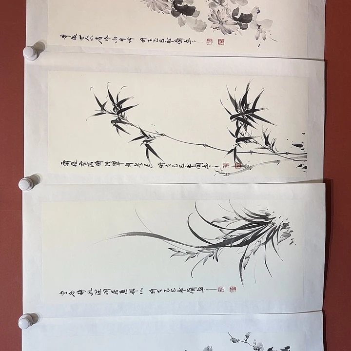 国画听兰老师花鸟