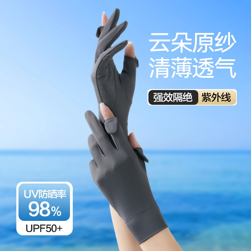 【破价上新】防晒手套夏季防紫外线冰丝户外防滑薄款凉感透气手套in