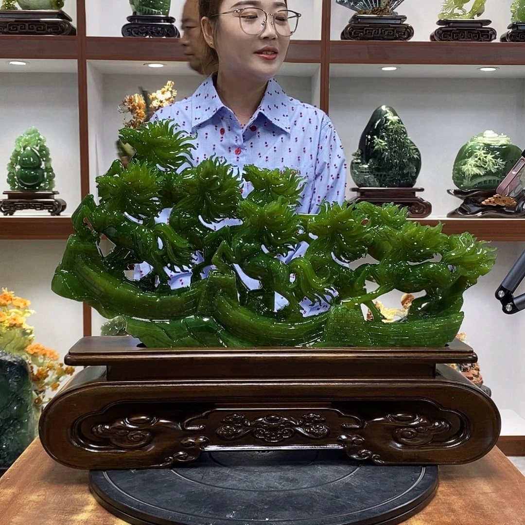 路***）玉山水摆件 玄关摆件