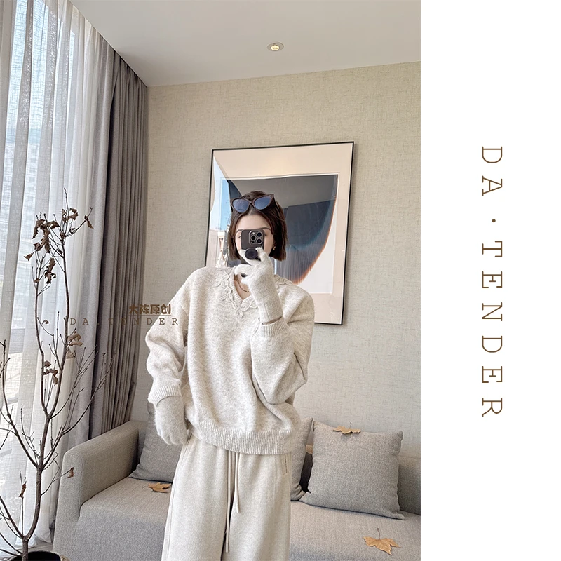 DA【清-冬款】丛花幻境优雅毛衣-94CH2