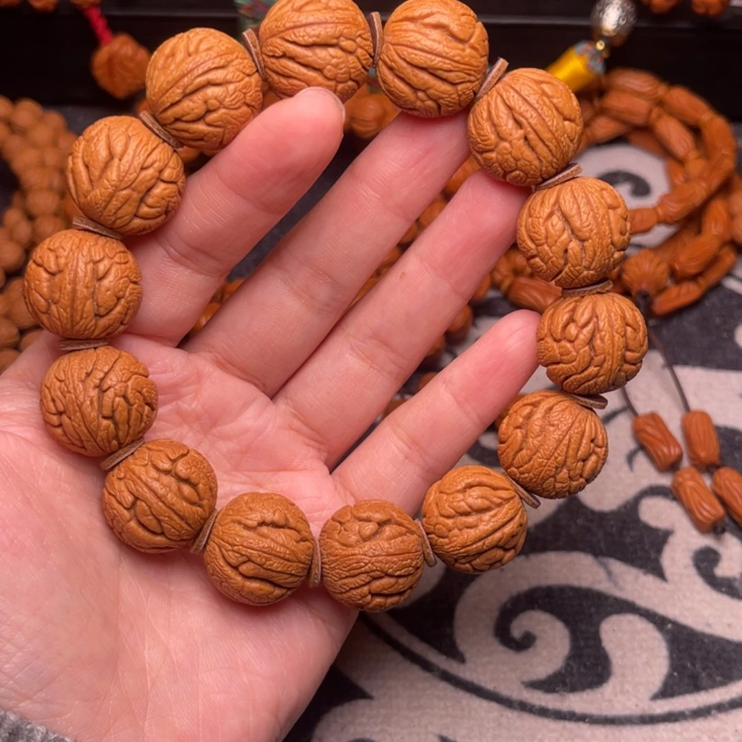手串桃核龙纹龙珠20