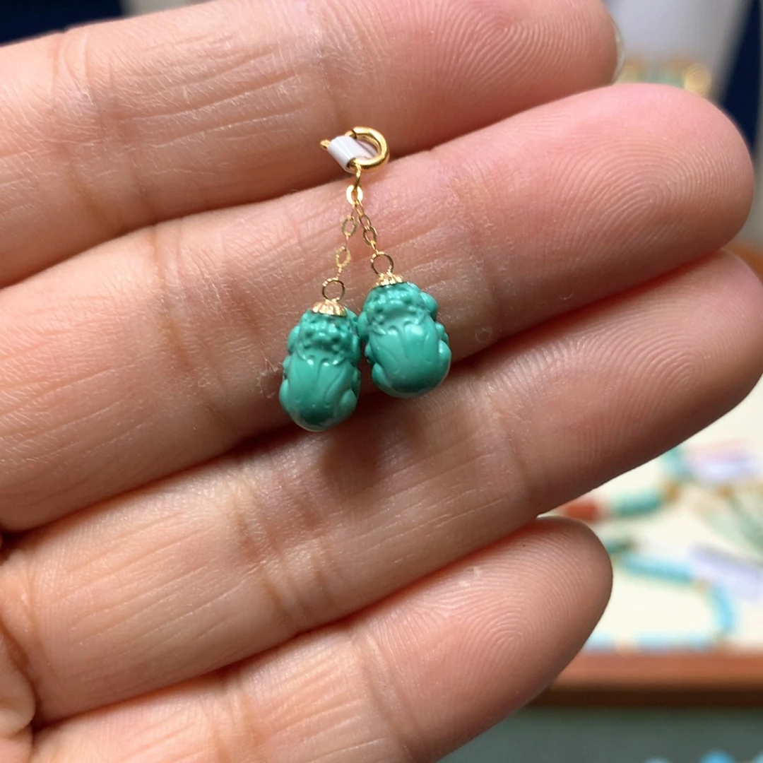 绿松石18K金镶嵌貔貅