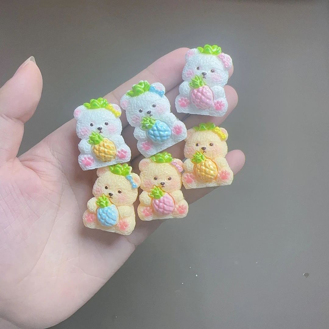 【立体菠萝小熊】Diy树脂配件/立体可爱配饰
