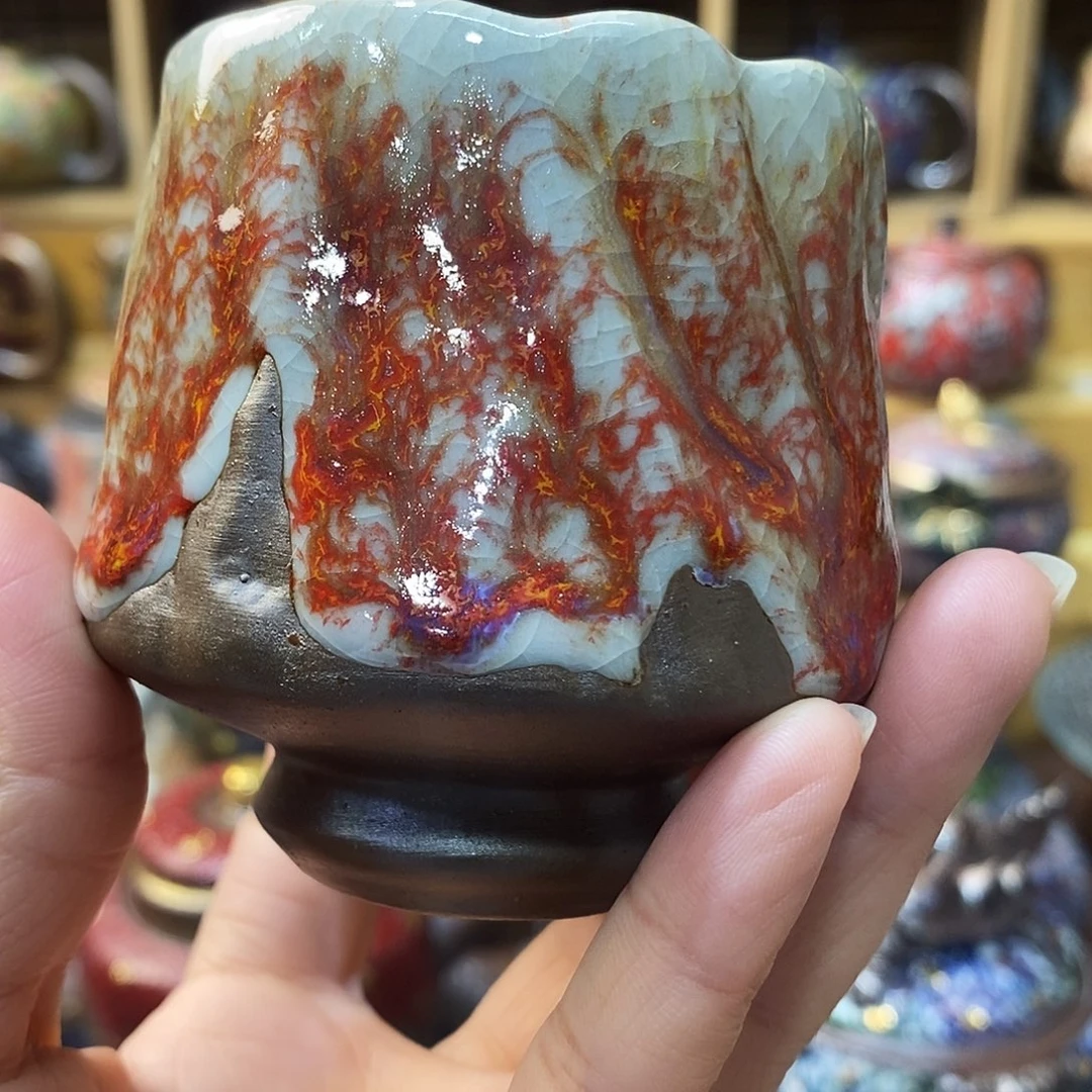 粗陶柴烧志野茶器