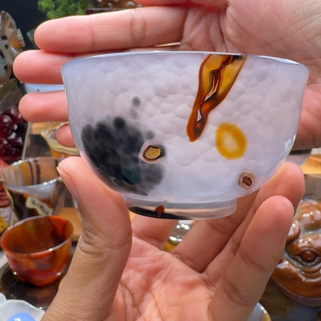 张***安定制玛瑙玛瑙茶杯