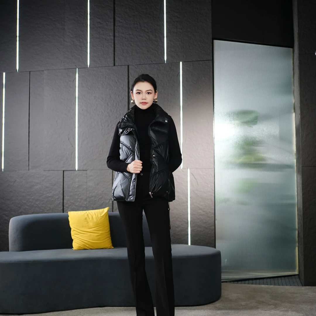 MJ01黑色时尚冬季马甲外套