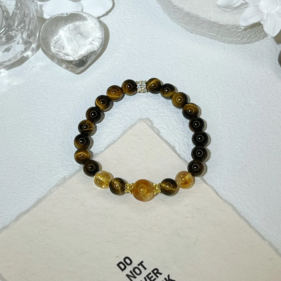 【】TGS天然水晶手串原创设计 K224