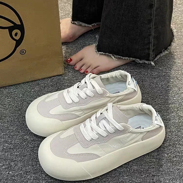 厚底帆布鞋女春夏季德训鞋2025新款爆款时尚百搭学生休闲运动板鞋